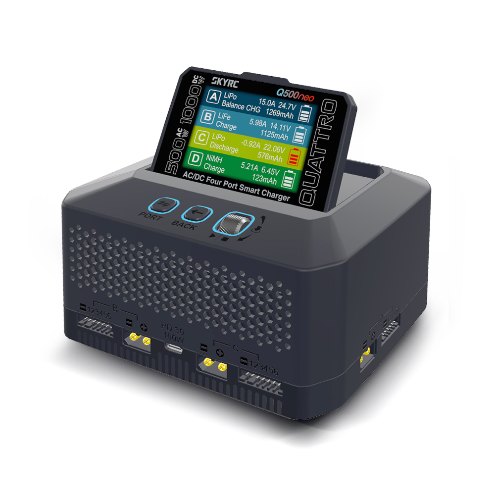 SKYRC Q500neo Oplader 4×25A Po - Power Supply 500W recensie en prijs