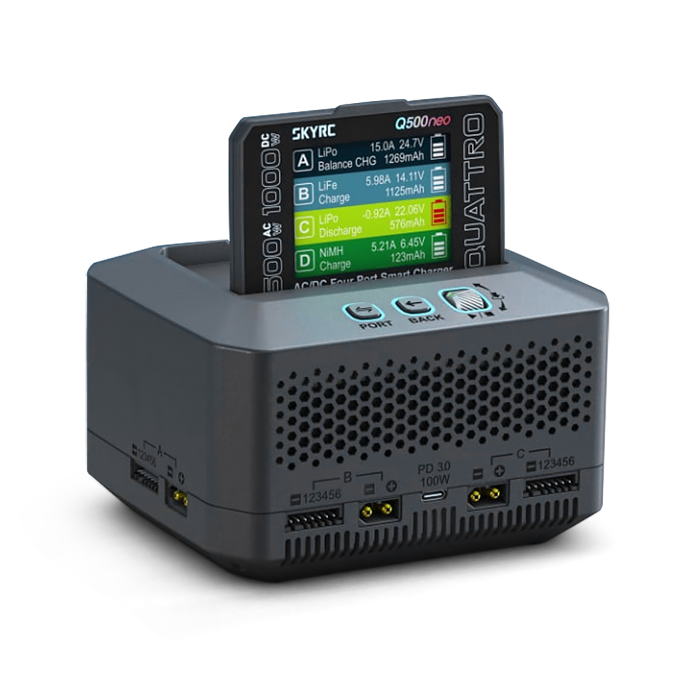 SKYRC Q500neo Oplader 4×25A Po - Power Supply 500W recensie en prijs
