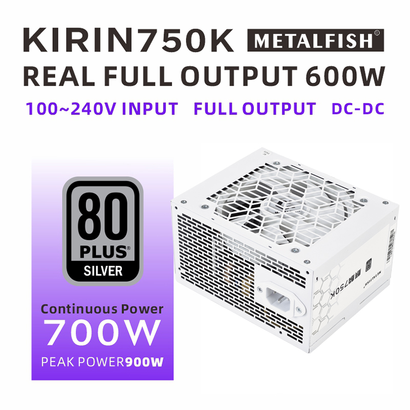 METALFISH KIRIN750K Wit chassi - Power Supply 750W recensie en prijs