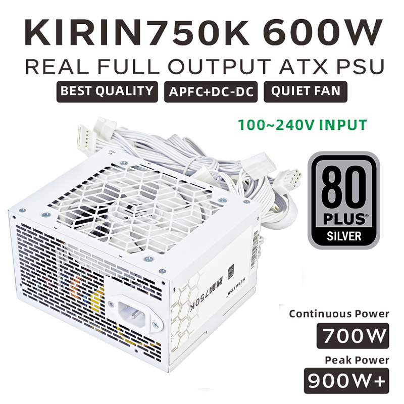 METALFISH KIRIN750K Wit chassi - Power Supply 750W recensie en prijs